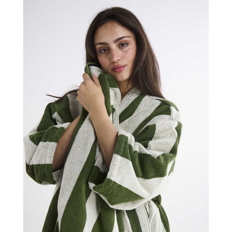 Kip&Co Moss Stripe Terry Hand Towel image number 2